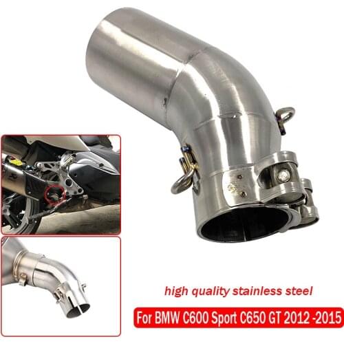 Modified Exhaust Muffler Middle Connection Link Pipe Slip On for BMW C600 Sport C650GT 2012 2013 2014 2015 C650 GT Escape