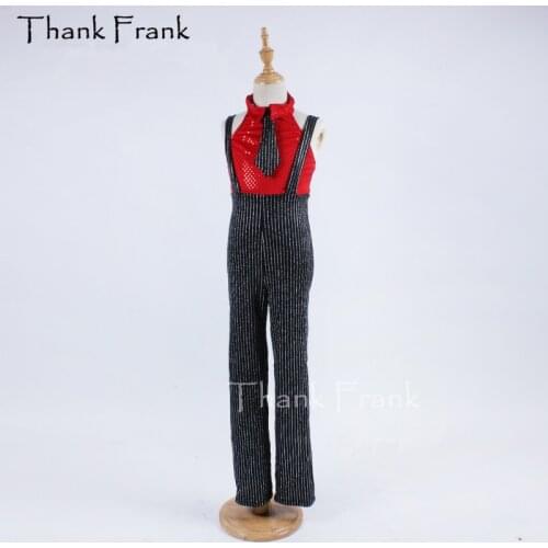 New Design Latin Modern Dance Costume With Suspenders Thank Frank C405