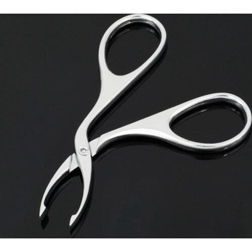 1Pc Scissors Flat Tip Eyebrow Extension Tweezer Clamp Plier Eyebrows Clipper Stainless Steel Eyelash Hair Remove Epilating Tool