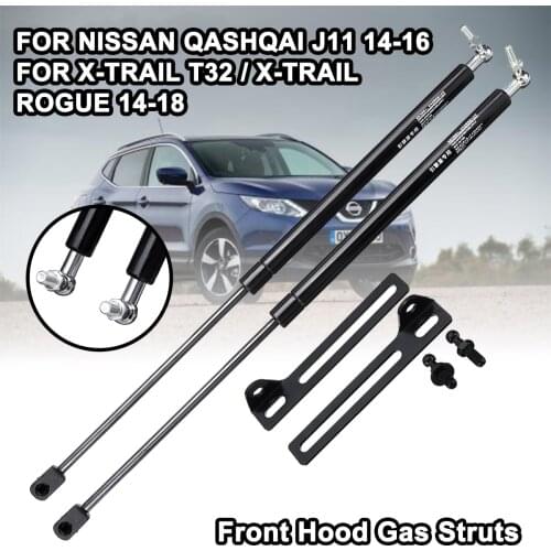 2pcs Car Front Engine Hood Lift Supports Props Rod Shocks Strut Bars Replace For Nissan QASHQAI J11 X-TRAIL T32 2014-2018