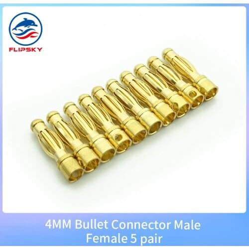 4MM Bullet Connector Male&Female 10 Pairs/lot Electric Skateboard/efoil/robot DIY connectors