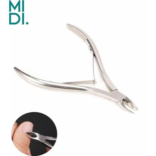 Silver Nail Cuticle Scissors Stainless Steel Professional Dead Skin Scissor Remover Nipper Cutter Peeling Manicure Pedicure Tool