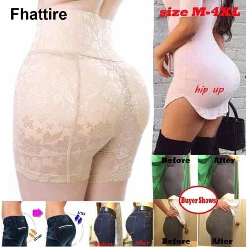 Women Sexy Push Up Padded Panties Lady Fake Ass Underwear Lace Padded Panties Buttock Shaper Butt Lifter Hip Enhancer Intimates