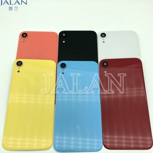 XR Back Glass With Camera Lens For Rear Cover Housing Battery Rear Door Replacement Repair