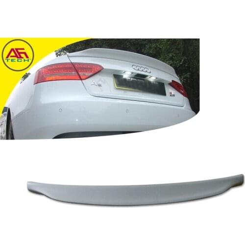 PU primer CA style A5 S5 rear boot lip spoiler car rear trunk spoiler wing for Audi A5 S5 4 door 2008-2014
