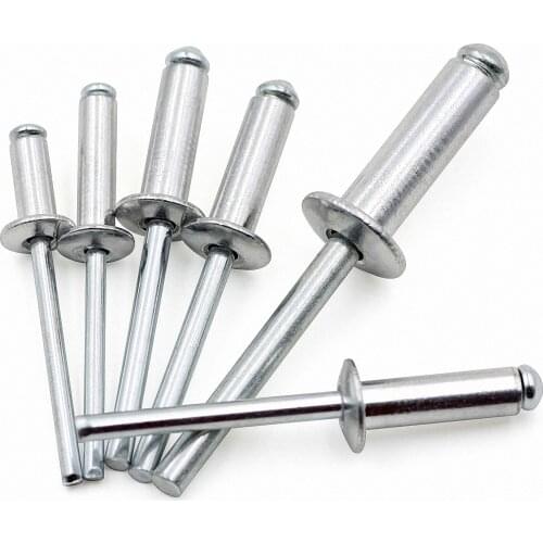 20/50/100pcs M5 Aluminum Rivets Mushroon Head Break Mandrel Blind Rivets Pop Rivets For Furniture Car Aircraft