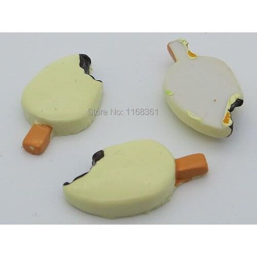 1pcs/lot resin flat back light beige delicious Icecream 21mm simulation of food Cabochon Scrapbook DIY phone decoration B404-6