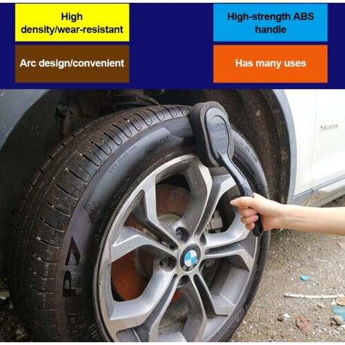 1pc Multi Functional Car Clean Brush Long Handle Sponge Brush Tire Cleaning Waxing Auto Interior Clean Care Brush Accessories