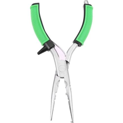 1pcs High Carbon Steel Metal Fishing Split Ring Pliers Cutters Hook Remover Fishing Holder Tackle Pesca Iscas Scissors Sheath