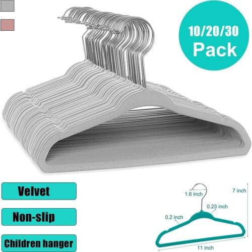 10/20/30 Pack Clothes Kids Hangers Portable Multifunction Hook Design Outdoor Clothes Drying Rack Children Plastic Hangers #T2G