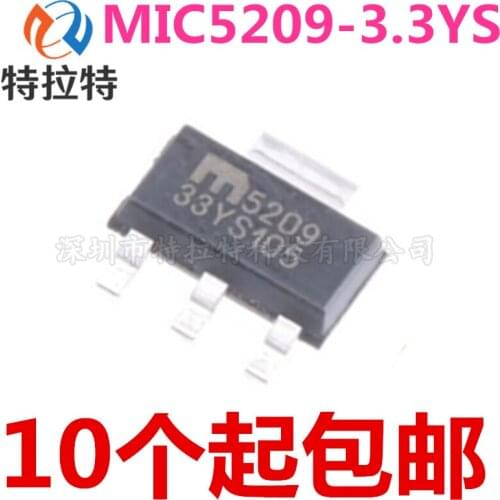 10pcs/lot MIC5209-3.3 5209 SOT-223 3.3V Linear Voltage Regulator Chip Brand New & Original