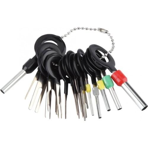 18Pcs Car Wire Harness Plug Terminal Extractor Pick Connector Crimp Pin Back Needle Remove Automotive professional repair Tool