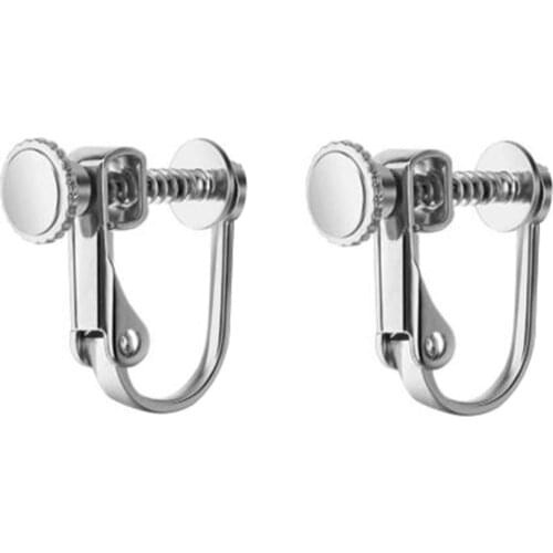 20Pcs Stainless Steel Screws Ear Clip Clamps hook earrings no pierced ears DIY For Jewelry Making Accessories Findings