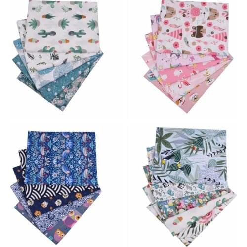 5pcs/Lot,Leaves Floral Series,Twill 100% Cotton Fabric For Baby&Child Fabric,Sewing Quilting Material Patchwork Cloth 50x40cm