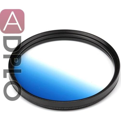 55mm/62mm/67mm/72mm/77mm Gradual Blue Lens Filter Camera Accessory