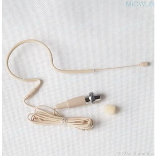 ACT30 Lavalier Tie Clip earset Headset Audio Microphone for MiPro Wireless Belt Pack System TA4F mini Lock Black Beige