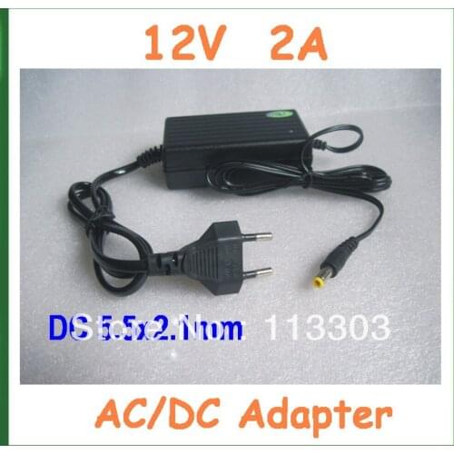 20pcs 12V 2A AC/DC Adapters DC 5.5x2.1mm Power Supply Adapter for CCTV Digital Photo Frame etc AC 100-240V
