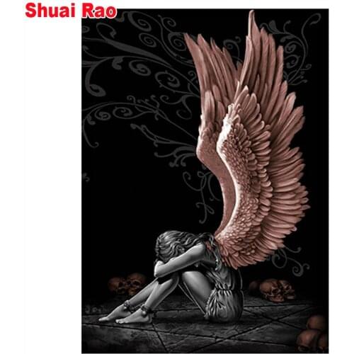 DIY 5D Diamond Painting Angels And Demons Home Decoration Full Square Round Craft Kits Embroidery Bead Rhinestone Pictures