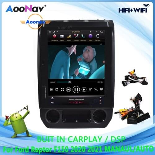 Tesla Style Car GPS Navigation For Ford Raptor F150 2020 2021Auto Radio Stereo Multimedia Player Head Unit With New Wire Rod