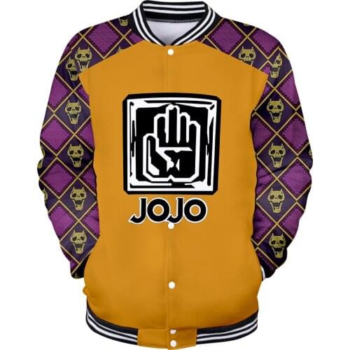 Autumn 3D JOJOs fantastic adventure character suit Baseball Jacket Men Women Fashion Print 3D JOJO mens winter Baseball Jacket