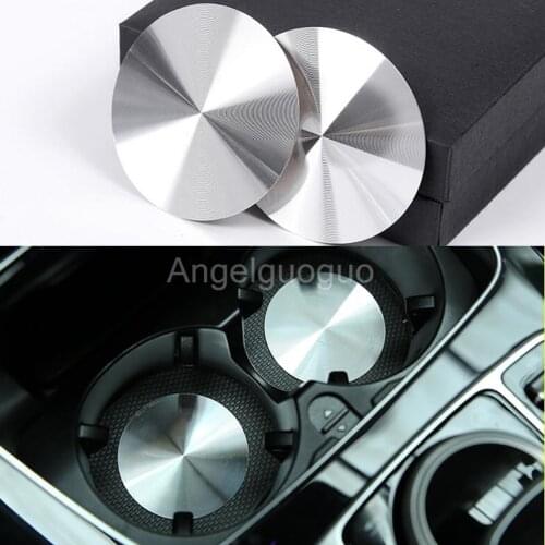 Angelguoguo Car Water Cup Holder coaster Mat sticker For Mercedes benz A/B/C/E/CLA/GLA/GLC/GL Class