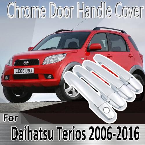 For Daihatsu Terios Bego Eco Wild J200 F400 2006~2016 Styling Stickers Decoration Chrome Door Handle Cover Refit Car Accessories
