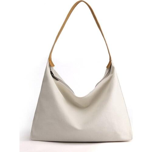 Canvas white hand bags for women Large Capacity ladies tote bag Solid Casual womens bag trend 2021 High quality Female bags