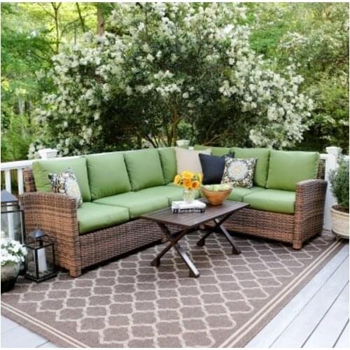 Good quality patio garden furniture green cushion outdoor couches for sale