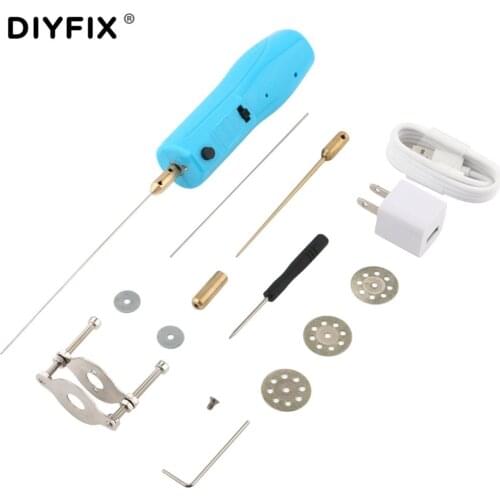 DIYFIX Electric LCD Glue Remover Middle Frame Cutter LCD Touch Screen LOCA OCA Glue Removing Tool Mobile Phone Repair Tools Set