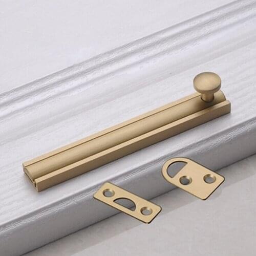 Professional Brass Doors Slide Latch Lock Windows Bronze Latches Furniture Concealed Locks Bathroom Bolt Dust Proof Tube