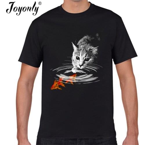 Joyonly Animal Cat Love Fish Microphone Design T Shirt 2020 Summer Cool Boys Girl T-Shirt Children Funny 3D Tops Fit 4-11 Years