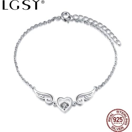 LGSY Fashion Jewelry 925 Sterling Silver Bracelet For Girls Popular Heart-shaped Design Adjustable Bracelet 100% Guarantee DB003