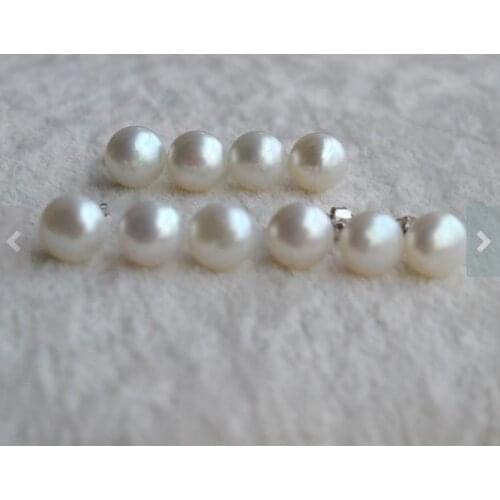 Favorite Pearl Earrings 7mm White Freshwater Pearl Sterling Silver Stud Earring Perfect Wedding Birthday Women Gift Fine Jewelry