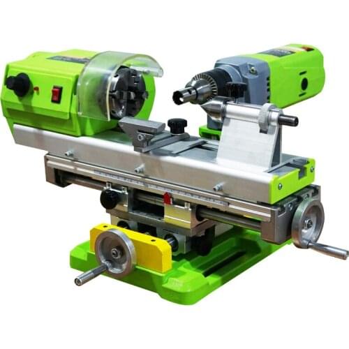 Small DIY Woodworking Mini Lathe Machine 480W Miniature Polishing Bucket Bead Ball Grinding Machine Bead Lathe Tool 220V