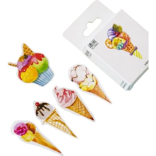 56boxes Cute ice cream series kawaii boxed sticker Scrapbooking Stationery School free shipping