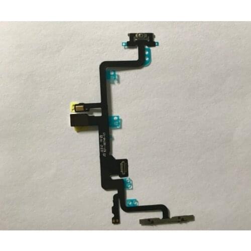 10pcs New 7G Power On/Off Volume Mute Switch Flex Cable with Metal Bracket for iPhone 7 7g Plus Replacement