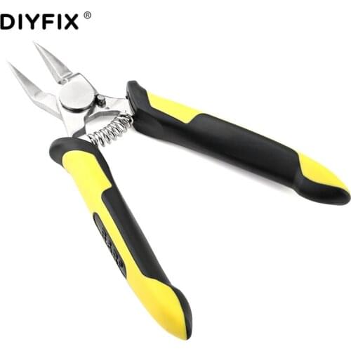 DIYFIX 5" Mini Electrical Wire Cable Pliers Cutters Cutting Side Snips Flush Nipper Wire Stripper Hand Tools Micro Shears TS-140