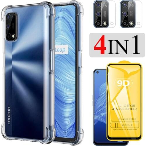 Capinha Realme 7 5G Case Airbag Anti-Knock Clear Cover for OPPO Realmi-7-Pro Realmi-7-5G Case & Screen Protector Realme7 5G Pro