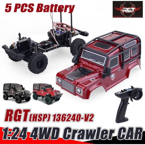 SURPASS HOBBY HSP RGT 136240 V2 1/24 RC Car RTR 4WD 15km/h Radio Control Crawler Car Off Road Vehicle Models Toys Gifts