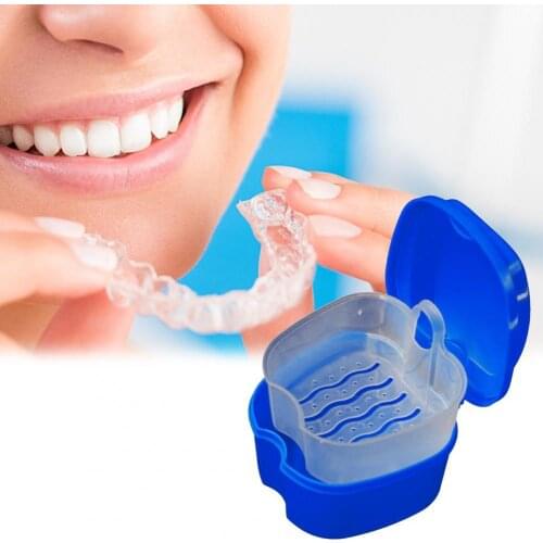 Detachable Denture Bath Box PP Food-grade Dental False Teeth Container Space Saving Dental False Teeth Case Oral Supplies
