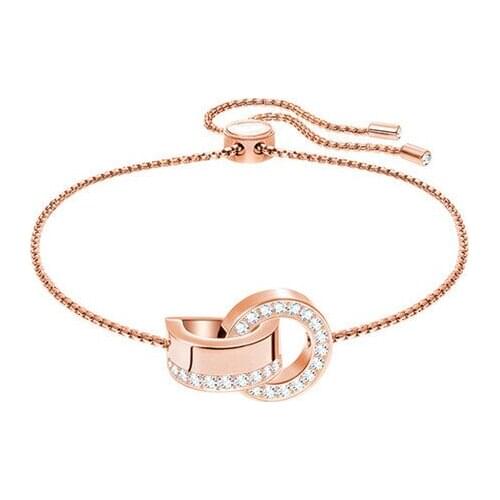 Charm Friendship 1:1 Swa Bracelets For Women White Rose Gold Colour Can Adjust Sale Jewelry
