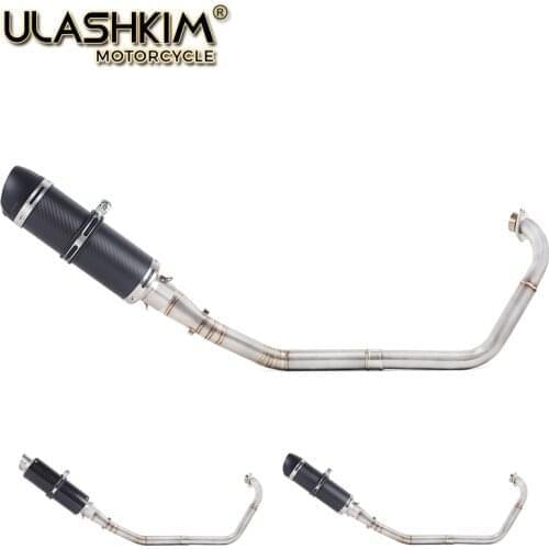 Motorcycle Full Exhaust Escape System Modifed Middle Link Pipe Slip On For yamaha YZF R15 MT15 MT 15 125 V3 R125 2008-2019