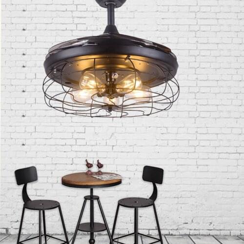 BTX LED Nordic solid wood ceiling fan light dining room bedroom fan light simple Loft ceiling fan LED fan with light