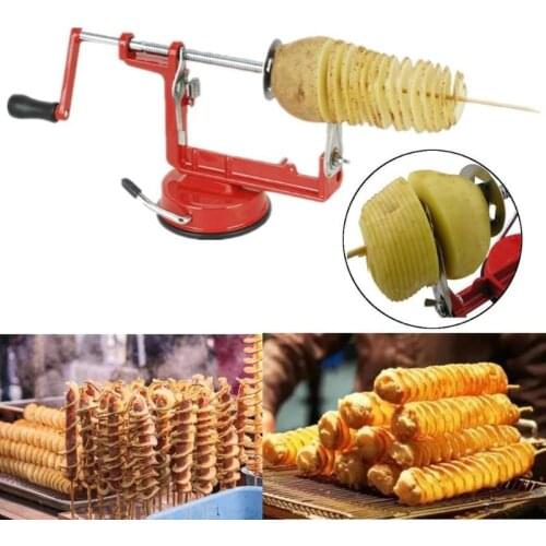 Potato Spiral Cutter Slicer Spiral Potato Chips Stainless Steel Vegetable Slicer Shredder Cucumber Potato Cutter Kitchen Tools