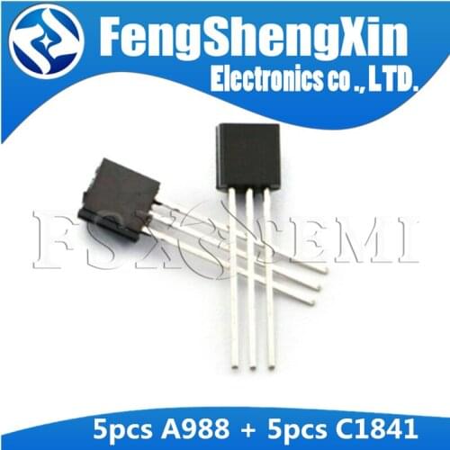5pairs 2SA988 2SC1841 TO-92 ( 5pcs A988 + 5pcs C1841 ) TRANSISTOR