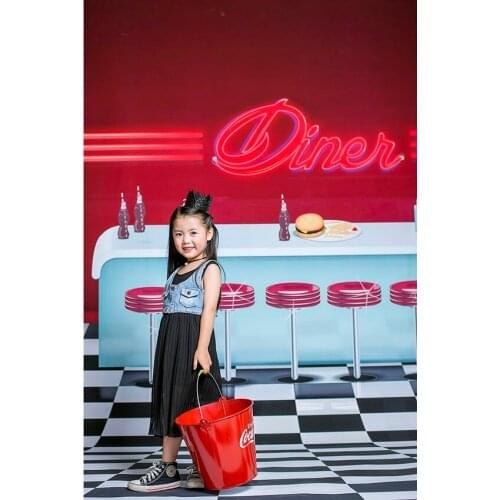 Vinyl Photography Background Diner Dessert Cola Bar Custom background Children Backdrops for Photo Studio SZ-6