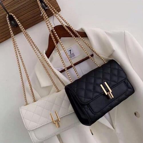 High quality Rivet Chain PU Leather Crossbody Bags Women Fashion Shoulder Bag Small Handbags