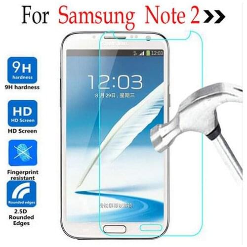For Samsung Galaxy Note 2 Tempered glass Screen Protector Cover On Samsung Galaxy Note2 Note 2 II N7100 N7105 note ii N7100 n710