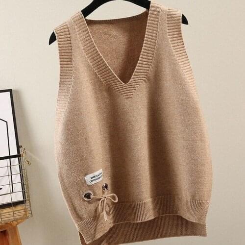 2021 spring and autumn fashion temperament new pullover blouse womens western style vest pullover sleeveless v-neck sweater