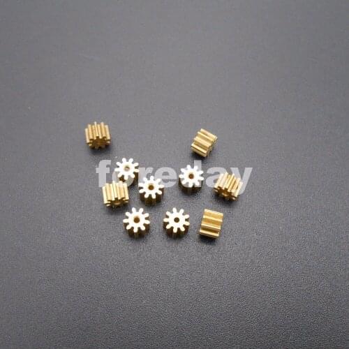 10Pcs X 91A Brass Gear 0.4 Modulus T=9 Aperture 0.97mm 9 Teeth Model Accessories 9T Metal 1MM 0.4M 10PcsX 9T1A Gears *FD204X10